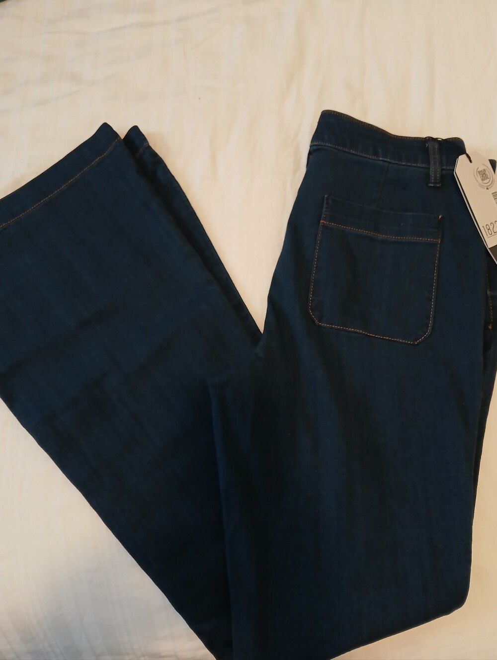 Pull On Flare Denim Jeans